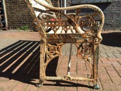 Dr Christopher Dresser. Two Coalbrookdale Medieval Cast Iron Garden Seats - Thumbnail 4