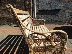 Dr Christopher Dresser. Two Coalbrookdale Medieval Cast Iron Garden Seats - Thumbnail 5