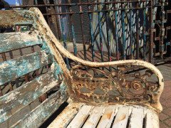 Dr Christopher Dresser. Two Coalbrookdale Medieval Cast Iron Garden Seats - Thumbnail 10