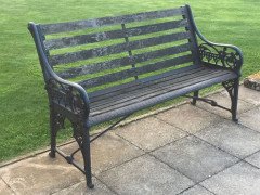 Dr Christopher Dresser. Two Coalbrookdale Medieval Cast Iron Garden Seats - Thumbnail 13