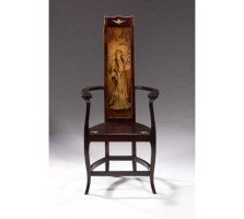 A rare Glasgow School Art Nouveau armchair - Thumbnail 1
