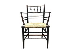 William Morris. A pair of Sussex rush seat armchair - Thumbnail 1