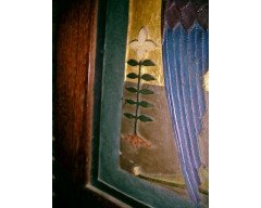 Morris and Co (possibly). An outstanding pure Arts and Crafts three fold walnut screen - Thumbnail 4