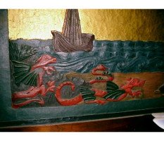 Morris and Co (possibly). An outstanding pure Arts and Crafts three fold walnut screen - Thumbnail 10
