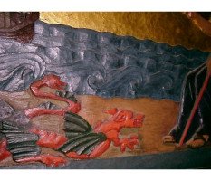 Morris and Co (possibly). An outstanding pure Arts and Crafts three fold walnut screen - Thumbnail 13