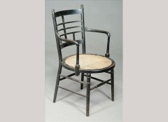 E W Godwin for William Watt. An Anglo-Japanese ebonised elbow chair - Thumbnail 1