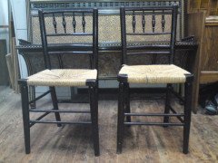Morris and Co. A pair of Sussex side chairs - Thumbnail 1