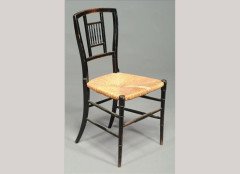 E W Godwin for William Watt. A set of four Anglo-Japanese rush seat chairs - Thumbnail 2
