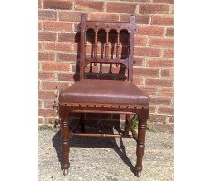 Bruce Talbert for Gillows. A rare Gothic Revival chair - Thumbnail 1