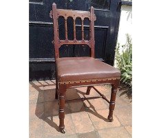 Bruce Talbert for Gillows. A rare Gothic Revival chair - Thumbnail 2