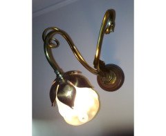 WAS Benson. A pair of Arts and Crafts copper and brass wall lights - Thumbnail 1