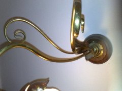 WAS Benson. A pair of Arts and Crafts copper and brass wall lights - Thumbnail 4