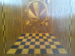 An unusual Arts and Crafts little oak settle - Thumbnail 7