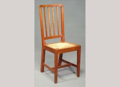 Sidney Barnsley. An oak stickback side chair with the original rush seat - Thumbnail 1