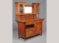 Shapland and Petter. An oak and marquetry sideboard - Thumbnail 1