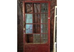 A period Arts and Crafts stained glass door - Thumbnail 1
