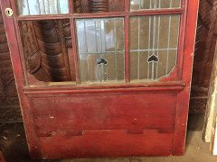 A period Arts and Crafts stained glass door - Thumbnail 2