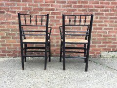 William Morris. A pair of Sussex rush seat armchair - Thumbnail 15