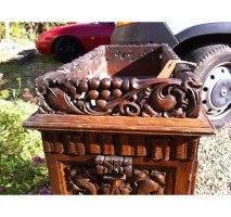 An important Gothic Revival oak bracket clock from Middlesex Guildhall - Thumbnail 15