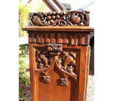 An important Gothic Revival oak bracket clock from Middlesex Guildhall - Thumbnail 17