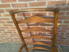 C R Ashbee for Guild of Handicraft. A beech ladderback armchair with a re-rushed seat - Thumbnail 22