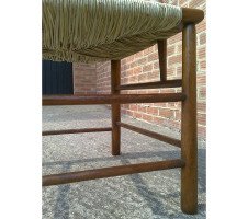 C R Ashbee for Guild of Handicraft. A beech ladderback armchair with a re-rushed seat - Thumbnail 28