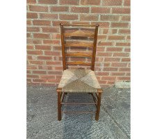 C R Ashbee for Guild of Handicraft. A beech ladderback armchair with a re-rushed seat - Thumbnail 30