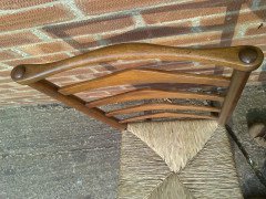 C R Ashbee for Guild of Handicraft. A beech ladderback armchair with a re-rushed seat - Thumbnail 32
