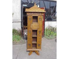 Richard Norman Shaw for W J Mackay Co. A rare Gothic Revival revolving bookcase designed for The Tabard Inn - Thumbnail 2