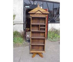 Richard Norman Shaw for W J Mackay Co. A rare Gothic Revival revolving bookcase designed for The Tabard Inn - Thumbnail 4