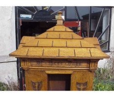 Richard Norman Shaw for W J Mackay Co. A rare Gothic Revival revolving bookcase designed for The Tabard Inn - Thumbnail 6
