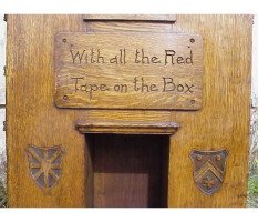 Richard Norman Shaw for W J Mackay Co. A rare Gothic Revival revolving bookcase designed for The Tabard Inn - Thumbnail 8