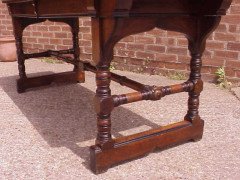 W R Lethaby for Marsh Jones and Cribb. A good two drawer Gothic Revival/Aesthetic library table - Thumbnail 7