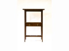 E W Godwin for William Watt. An early mahogany and inlaid single drawer chess table - Thumbnail 1