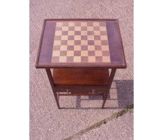 E W Godwin for William Watt. An early mahogany and inlaid single drawer chess table - Thumbnail 7