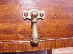 E W Godwin for William Watt. An early mahogany and inlaid single drawer chess table - Thumbnail 9