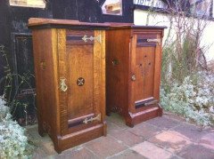 Lambs of Manchester. A near pair of superior quality Aesthetic Movement bedside cabinets. - Thumbnail 2