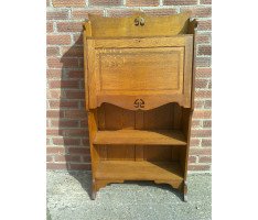 A Good Quality Arts & Crafts Oak Bureau Bookcase - Thumbnail 2
