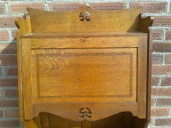 A Good Quality Arts and Crafts Oak Bureau Bookcase - Thumbnail 5