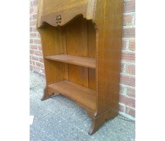 A Good Quality Arts and Crafts Oak Bureau Bookcase - Thumbnail 9