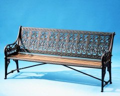 Dr Christopher Dresser. A cast iron garden bench - Thumbnail 1