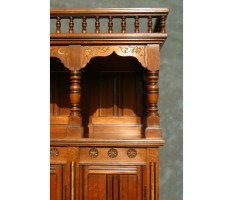 A superior quality Gothic Revival walnut Dresser - Thumbnail 2