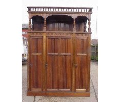 A superior quality Gothic Revival walnut Dresser - Thumbnail 3