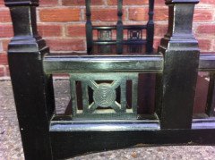 An ebonised oblong sidetable with subtle carved details - Thumbnail 6