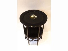 Morris and Co (attributed). Two similar Aesthetic Movement ebonised circular wine tables - Thumbnail 7