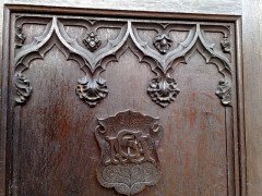 A W N Pugin (style of). A Gothic Revival oak Davenport - Thumbnail 27