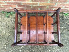 Bruce Talbert for Gillows. A mahogany Canterbury with turned finials and incised uprights - Thumbnail 7