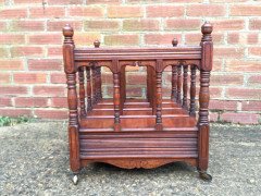 Bruce Talbert for Gillows. A mahogany Canterbury with turned finials and incised uprights - Thumbnail 9
