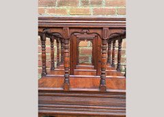 Bruce Talbert for Gillows. A mahogany Canterbury with turned finials and incised uprights - Thumbnail 11