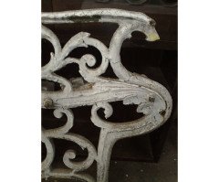 Coalbrookdale. A rare cast iron double back to back garden seat - Thumbnail 8